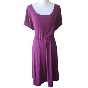 Torrid Womens Plus Size 4 Purple Tie Back Short Sleeve Spring Summer Dress